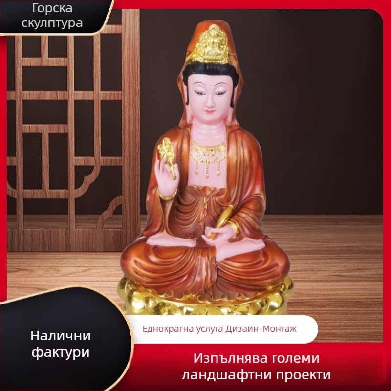 Статуя на Бодхисатва, бронзова излята статуя, ръчна изработка, голям размер