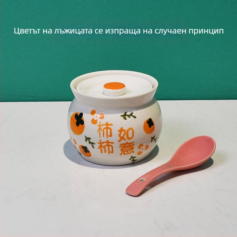 Керамичен съд за готвене със капак, за домашна употреба, еднопорционално пароварче за яйца, глинен съд за варене на супа