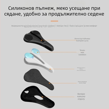 Покривка за седалка на велосипед ESLNF, амортизираща, противоскользяща, за пътни и планински велосипеди