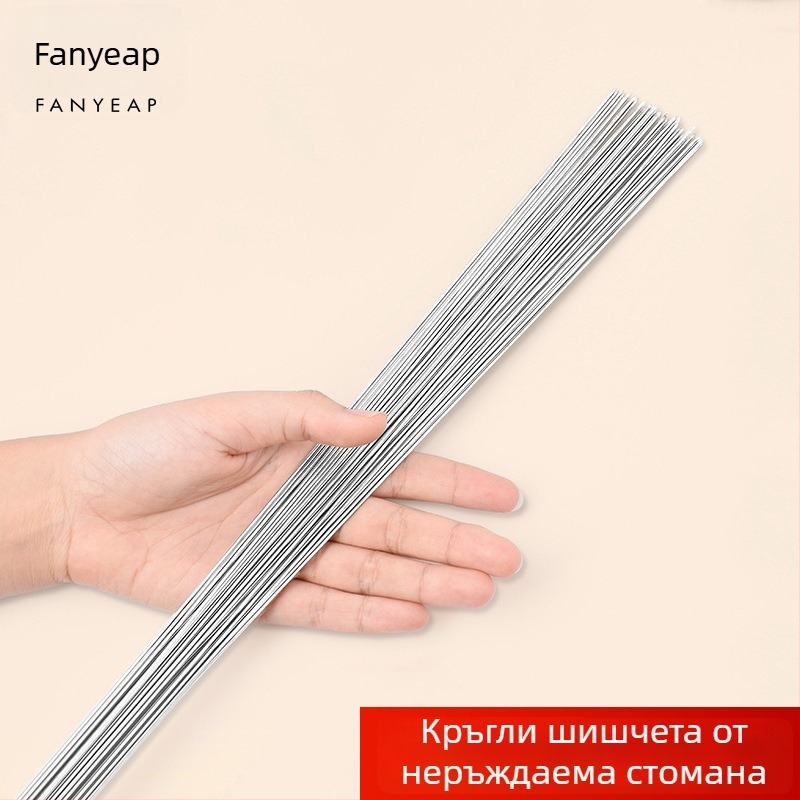 Panyi A135 кръгли шишчета от неръждаема стомана за грил агнешко и телешко