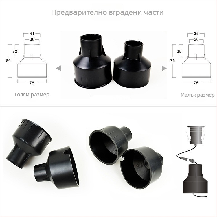 Външна IP67 LED стъпална лампа за подземен монтаж, водоустойчива подводна лампа с вградени монтажни части, голям и малък размер, лесна инсталация и смяна