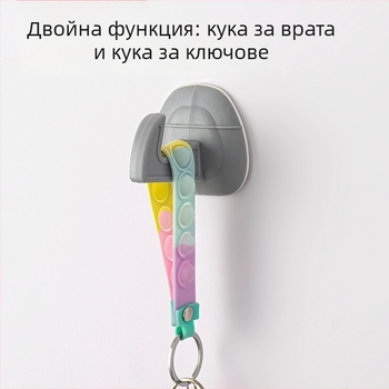 Силиконова закачалка за врата и защита за дръжката, ударопоглъщаща подложка, стопер без пробиване, безшумен за баня