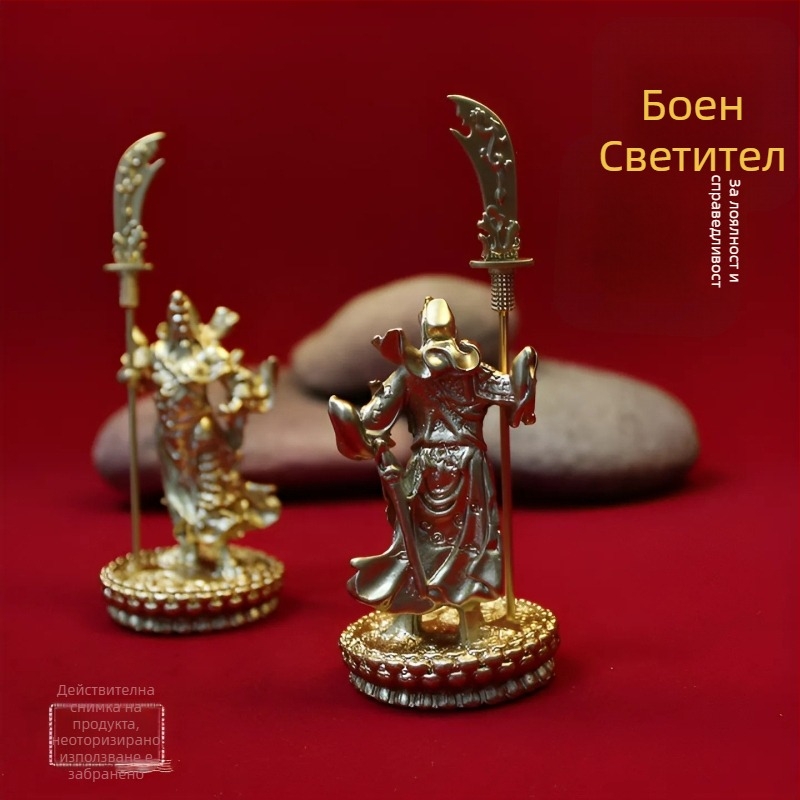 Статуя Гуан Гонг от сплав, Бог на богатството, декоративна фигура