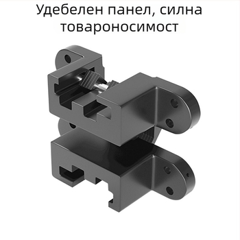 Скрити кръстовидни шарнири за сгъваеми дървени врати, тежък товар, неръждаема стомана, повърхност четково обработена, модерен минималистичен стил