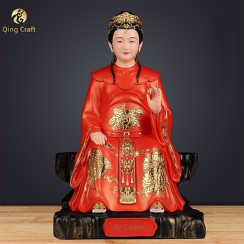 Статуя от смола Hu Xiuying, фигура на Hu Xian божество, декоративен елемент