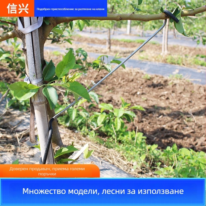 Инструмент за плодови дървета: издърпване и оформяне на клоните, подобрен изправител за извити клонки, кука за клонове и държач за дърво