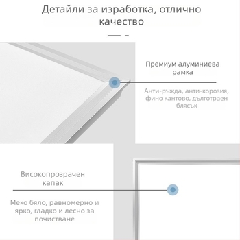 LED плосък панел 600x600, вграден таван за офис, алуминиев панелен светлинен модул