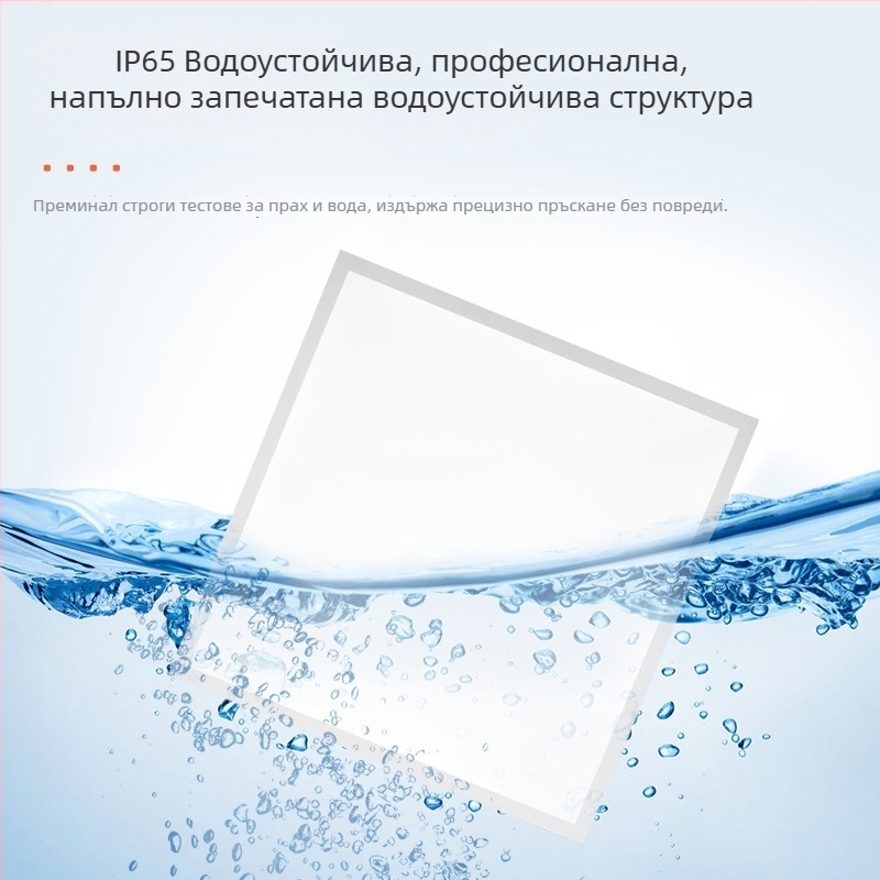 Интегрирана таванна LED панелна светлина, 600×600, водоустойчива, алуминиева вградена платка за баня 30×30×60