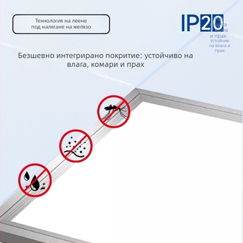 60x60 LED панел за вградени тавани, интегриран плосък осветител, 220V, CRI 80-90, 4800-5000 lm