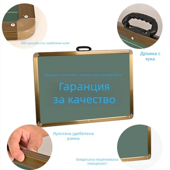 Двусртанна магнитна дъска с решетка за деца, висяща за домашно практикуване на писане с тебешир