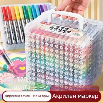 Комплект директни течни акрилни маркери с меки върхове, непрозрачни водоустойчиви маркери за графити DIY
