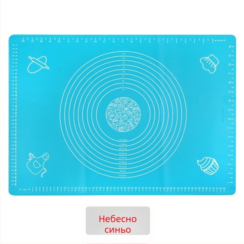Силиконова подложка за месене на тесто, различни размери, не залепваща повърхност за разточване и месене, кухненски инструмент за печене