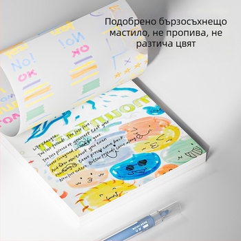 Бързосъхнещ двукраен флуоресцентен маркер за бележки и акварелни рисунки