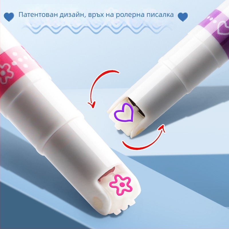 Флорални контурни писалки с двойна граница, флуоресцентни маркери и ролкови щампи за ръкописни доклади, за ученици