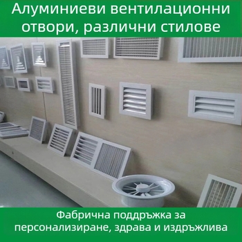 Дъждоустойчив алуминиев двуслоен жалузен въздухоизход за външна стена — връщане на въздуха и изход за климатик