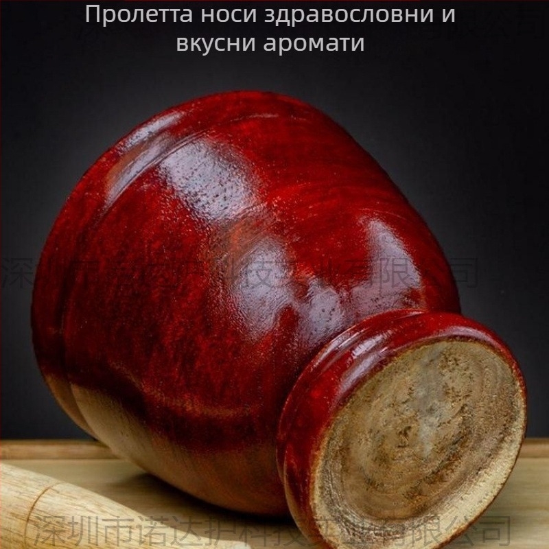 Дървен хоросан и пестик за домашна и професионална употреба, традиционен кухненски инструмент за смилане
