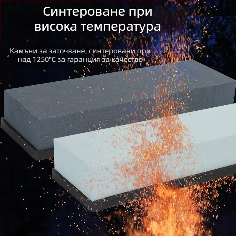 Домашен камък за заточване за кухненски ножове, силициев карбид, едностранен маслен камък за заточване, бял корунд