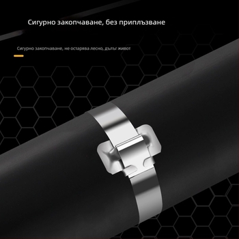 304 неръждаема стомана — клипчета и закопчалки за кабели: L‑образни клипчета, зъбни закопчалки и съединители за ленти (различни размери)