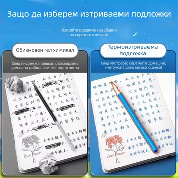 Пълнител за гелова писалка с термоизтриване, 0,5 мм, модел 9604, черен