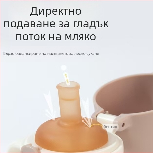 Widie Bear Аксесоари за биберон и сламка за бутилка, силикон с нано‑сребро, с широко гърло, универсални
