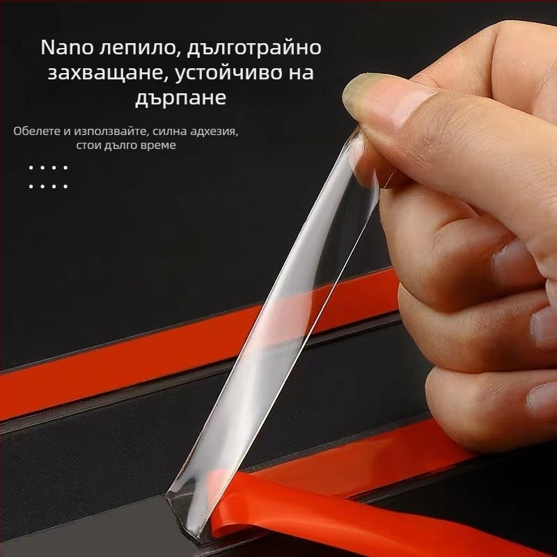 Самозалепваща декоративна лента от неръждаема стомана с черен титанов финиш за декор и обшивка на тавани и стени.
