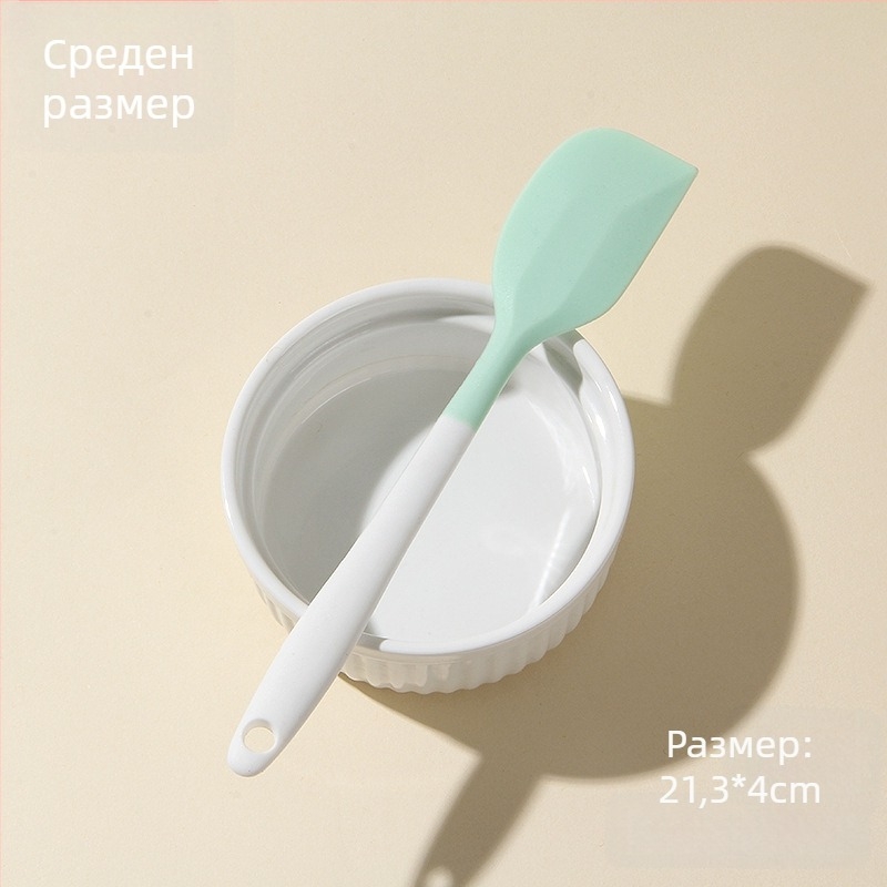 Силиконова интегрирана шпатула, голяма мека шпатула за торти и кремове, хранителен клас, незалепваща кухненска шпатула.