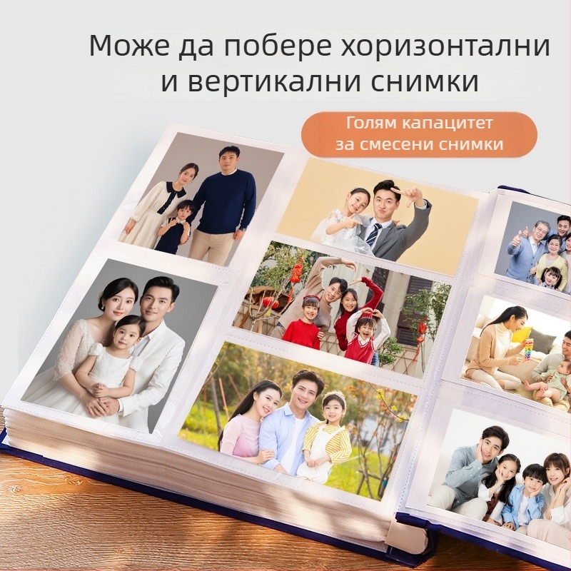 фотоалбум със вложки, размери 5/6/7 инча, съхранение на семейни бебешки снимки и спомени от растежа