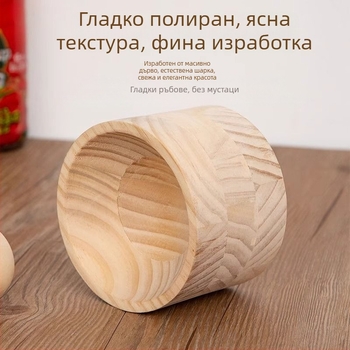 Дървен комплект за тесто за пелмени: прес за тесто, валяк за разточване и форми за сладкиши