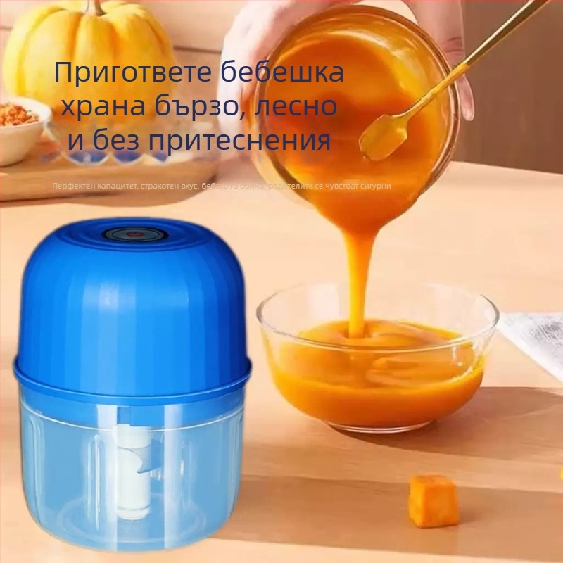 Ръчна преса за чесън и джинджифор, многофункционална мелничка за чесън и месо, мини кухненски чопър за чесън