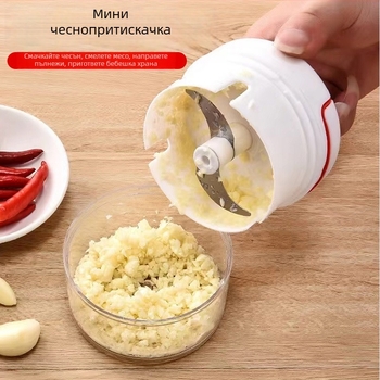 Ръчна преса за чесън и счуквач за джинджифър и люти чушки – компактно кухненско устройство за мачкане на чесън