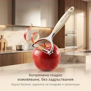 Обелвач за плодове и картофи от неръждаема стомана, карикатурен стил, бързо обелване