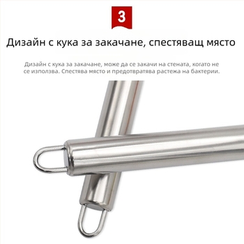 Неръждаема стомана: кухненски инструмент за кокосово месо, премахване на семки от плодове, скрабър за люспи на риба и лъжичка за плодове