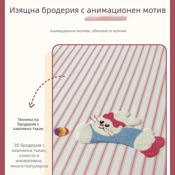 100% памучна детска покривка за легло и протектор за матрак, дебел груб плат