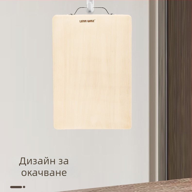 Дъска за рязане от твърдо дърво, Гинко дърво, квадратна, двустранна, удебелена, кухненска