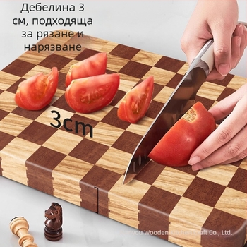 Дъска за рязане от акациево дърво за кухня, плодова дъска и дървени кухненски принадлежности за дома