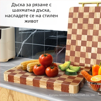 Дъска за рязане от акациево дърво за кухня, плодова дъска и дървени кухненски принадлежности за дома