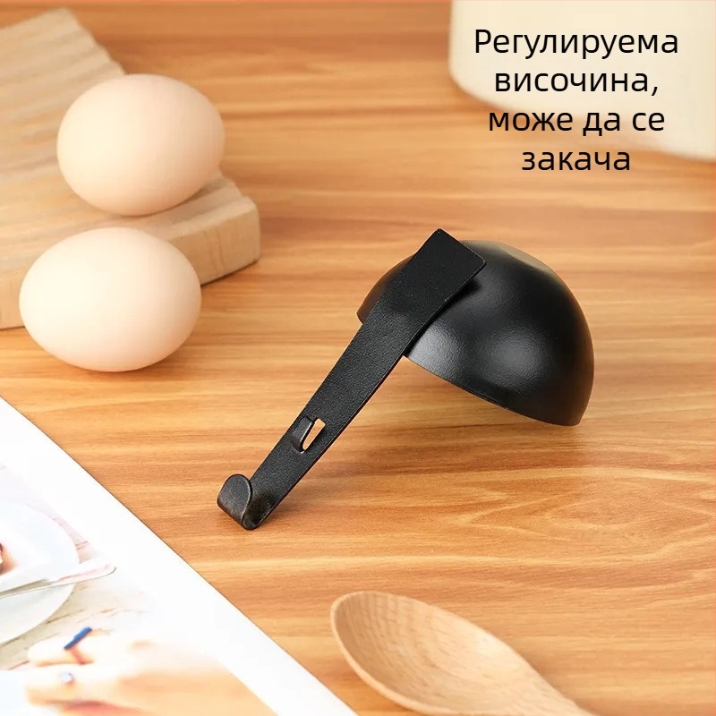Уред за яйца с подвесна форма за поширани и меки сварени яйца, неръждаема стомана