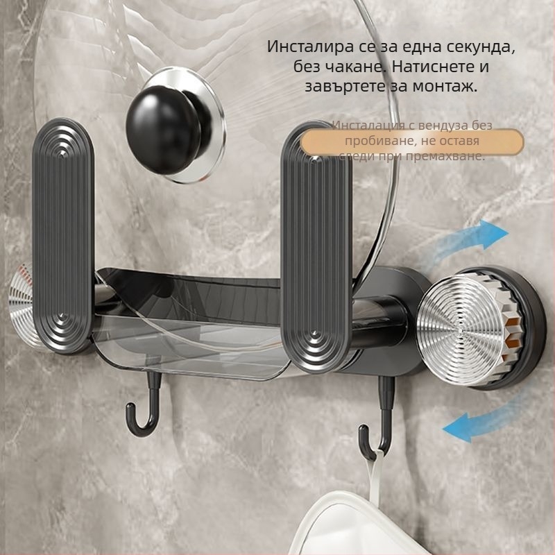 Държач за капаци на тенджери със вакуумно закрепване и адхезив, без пробиване, многофункционален стенен органайзер за капаци, минималистичен модерен дизайн