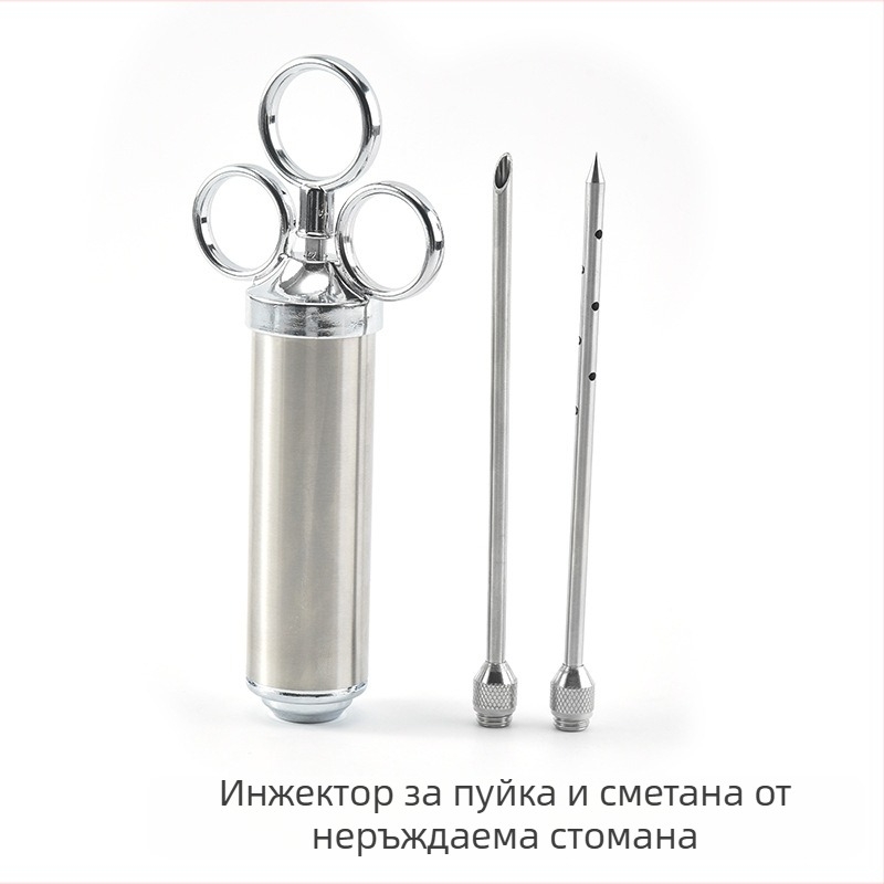 304 неръждаема стомана пуешки инжектор за барбекю – инструмент за марината и масло