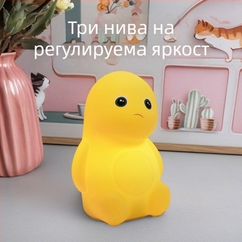 Силиконова презареждаща се нощна лампа с драконче-мляко, декоративна лампа за нощното шкафче и грижа за очите на детето