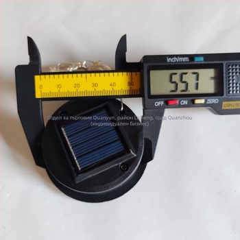 Соларна LED стъклена топка с напукана повърхност, диаметър 6.5 cm, подземно осветление за двор и градина