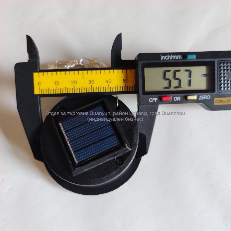 Соларна LED стъклена топка с напукана повърхност, диаметър 6.5 cm, подземно осветление за двор и градина