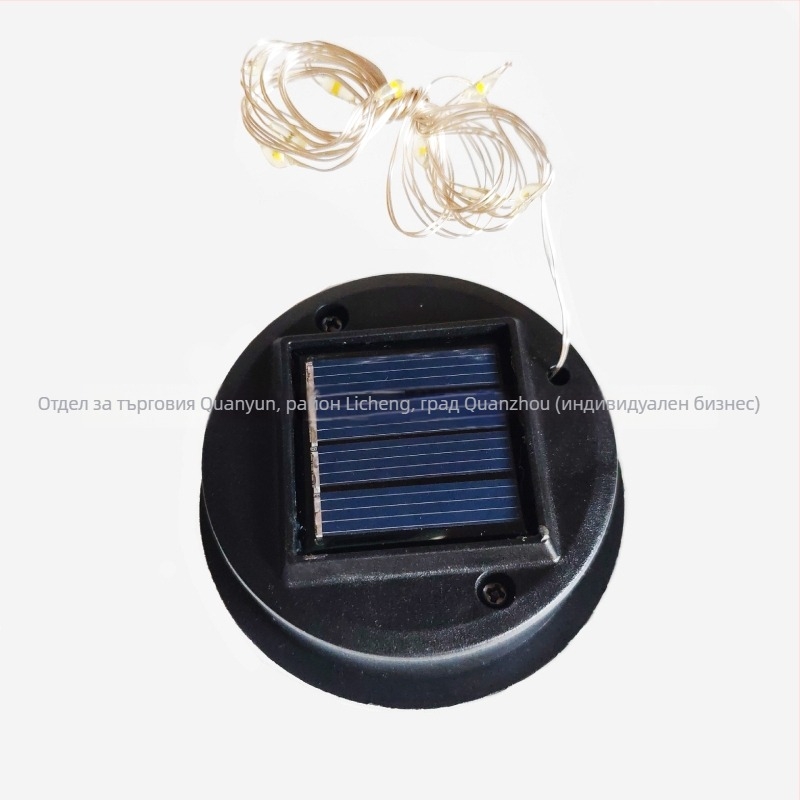 Соларна LED стъклена топка с напукана повърхност, диаметър 6.5 cm, подземно осветление за двор и градина