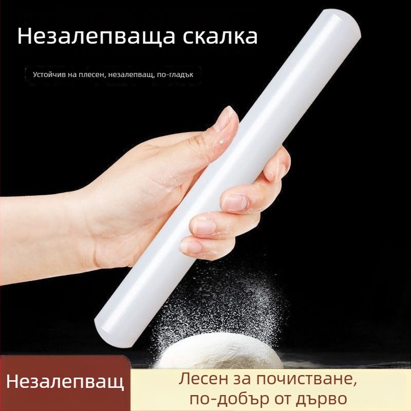 Удебелен не залепващ ролер за тесто, мултифункционален кухненски ролер за тесто и кнедли, хранителен пластмасов материал