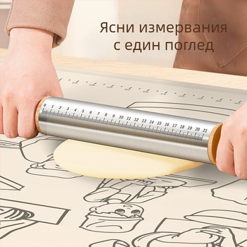 304 неръждаема стомана точилка с дървена дръжка и мерителна скала – кухненска точилка