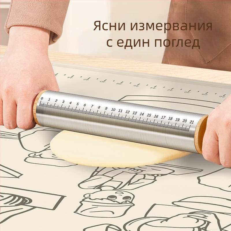 304 неръждаема стомана точилка с дървена дръжка и мерителна скала – кухненска точилка