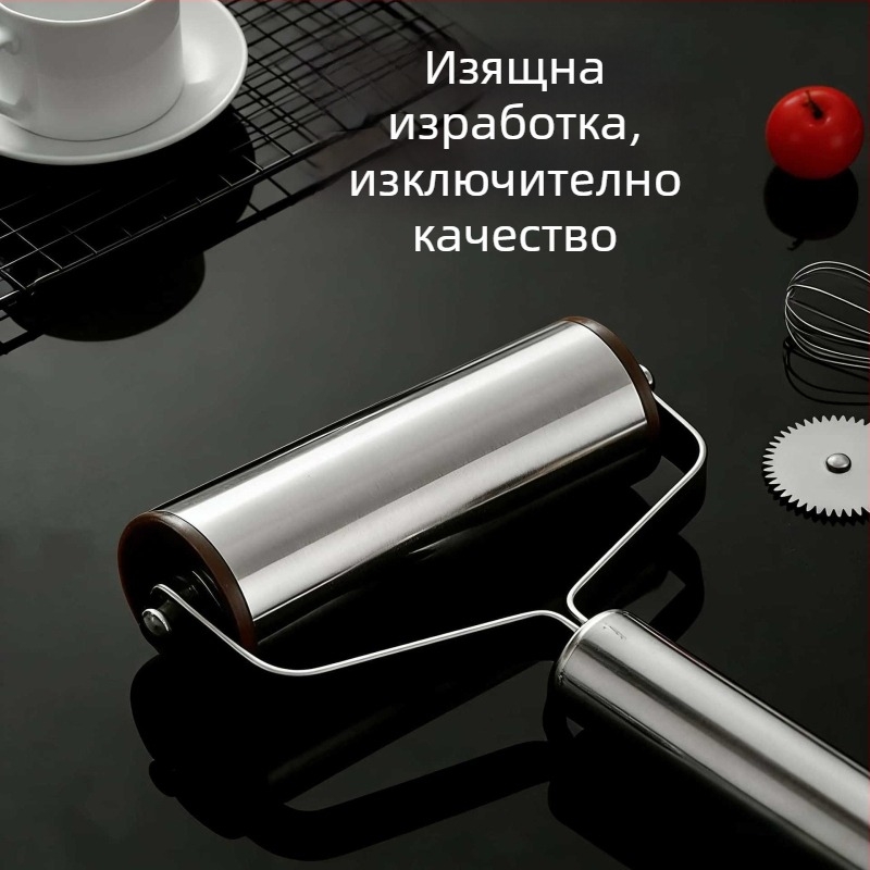 Неръждаем метален точилник за тесто за кори за пелмени, едноръчен дизайн