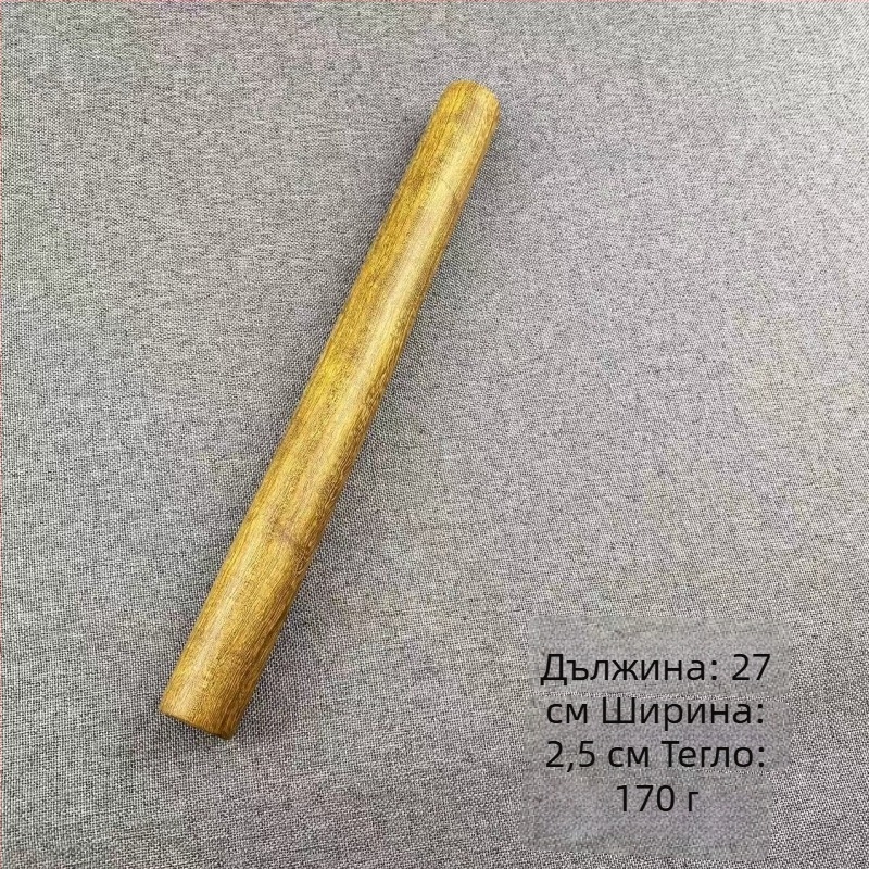 Ролка за тесто от бирмански тик, масивно дърво, за кори за дъмплинги, домашна употреба, голям и малък размер, тънък инструмент за печене