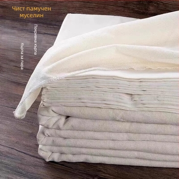Памучна марля за пара с фина текстура – неплъзгаща се подложка за пара за ориз, тофу и пухкави хлебчета