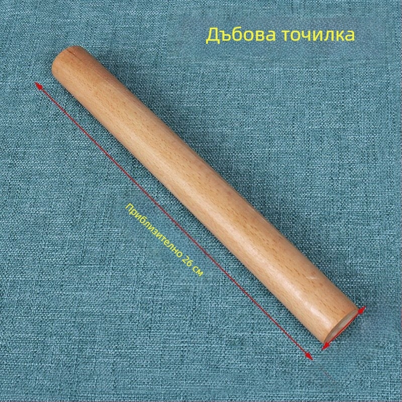 Kaili Голяма дървена точилка за тесто – масивно дърво, гладка повърхност, незалепваща за тесто